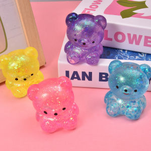 Đồ Chơi Giảm Stress Hình Gấu Gummy Lấp Lánh Nhỏ Xinh Dễ Thương Mô Hình Động Vật Bằng Silicon Cao Su Mẫu Mới 2026