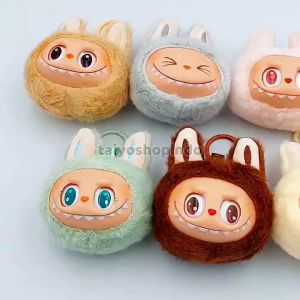TAIYO Labubu Head Doll Premium Bulu Boneka Kepala The Monsters Keychain Gantungan Kunci Aksesoris