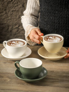 300ml Professional Competition Latte Art Coffee Cup High End Italian Espresso Cappuccino Cup with Saucer for Commercial Use