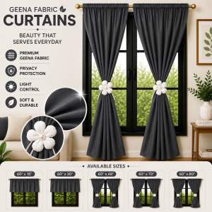 PARES PARES na Kulay ng Kurtina Plain Dark Gray Non Ring Curtain House & School Decoration - Door Window Shelves Board Divider Barrier even in Vehicles can use to cover from sunlight (from small size curtain to big sizes)