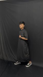 Gamis Pria Remaja Dewasa Model Lengan Pendek Model Kancing Sultan Dubai Gamis Pria Jubah Polos