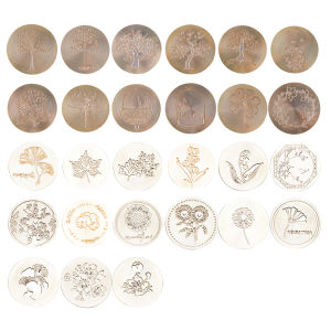 【Hàng mới】 đồng thau dấu sáp Đầu con dấu Thiệp mời đám cưới hình tròn tem sổ lưu niệm cây đầu Con Dấu Công cụ thủ công quà tặng cho thẻ phong bì trang trí nghệ thuật Tự làm