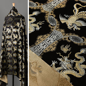 ผ้าไหมจีนโบราณลายมังกรและนางฟ้า ผ้าปักลายดอกไม้ ผ้าฝ้ายระบายอากาศได้ดี ความยาวปานกลาง สำหรับผู้หญิง