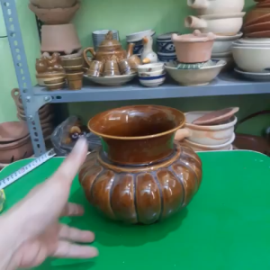 [HCM]Chậu trồng cây gốm sứ trái bí