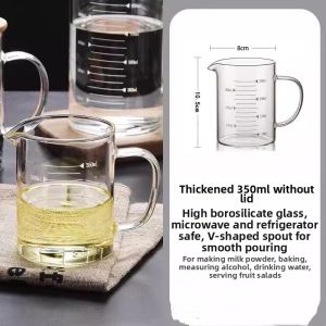 TEKANAI | Heat-Resistant Borosilicate Glass Beaker with Lid and Scale