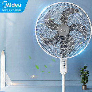 Midea | Midea Desktop Standing Fan Low Noise High Wind Power Remote Control Timer Floor Fan Metal Base 3 Speed Levels 12 Month Warranty