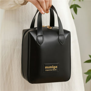 Stay Organized in Style with Portable Waterproof Cosmetic Bag in Ins Style Shell PU Leather B06