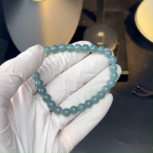 TIMESWIND Authentic Natural A-Type Jade Interlocking Design Round Beaded Women Fashion Bracelet Jewelry Gift with Certificate