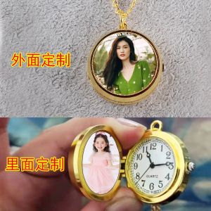 Quà Tặng Ngày Lễ Đồng Hồ Đeo Chéo Nam Nữ Tinh Bột Óc Hổ Quà Tặng Ngày Lễ Trái Tim Mặt Dây Chuyền Hình Dạng Tròn