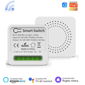 Work With Tuya Smart Life Mini Wifi Smart Switch Module Support 2 Way Control Smart Home Switch Alexa Google Home Voice Control