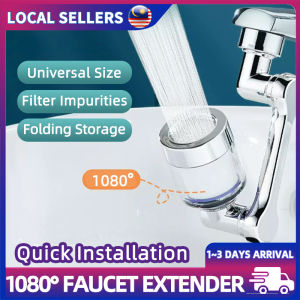 Chrome Plated Faucet Extension Filter Universal Kitchen Sink Faucet Extender 1080° Rotating Robotic Arm Aerator