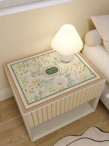 American Style Floral Leather Pad for Bedroom Nightstand Roller Washing Machine Cloth Waterproof Oil-resistant No-wash European Style