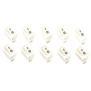 10 Cái Công Tắc Bật Tắt Dạng Gạt 2 Chân 15x10mm 3A 250V Màu Đỏ Đen Trắng Kiểu MINI SPST Vị Trí Bật/tắt KCD11