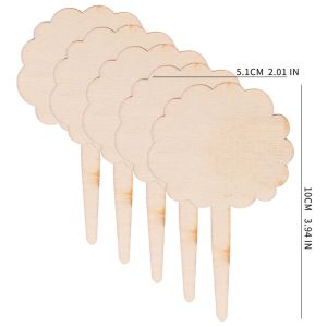 50Pcs Wooden Gardening Signs Multi-shape Plant Labels For Succulents Fresh Flowers Landscape Signage