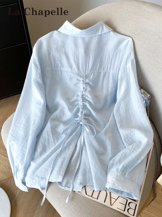 La Chapelle | Áo Dài Tay Chống UV Mới Cho Phụ Nữ Với Thiết Kế Dây & Dây Kéo