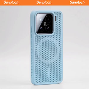 Sanptoch For Magsafe Cooling Phone Case For Xiaomi 15 14 Pro Slim Shockproof Hard Cover For Xiaomi 15 Pro Non-slip Heat Dissipation Protective Casing