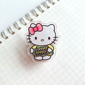 Adorable Hello Kitty Acrylic PP Clip Graduation Cat Professional Document Folder Scrapbooking Clip Business Supplies