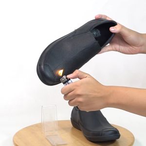 Sepatu Casual Slip On Pria Formal Hitam Kulit Handmade MCL101