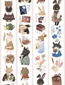 Fairy Lights Journal - READY STOCK/ art journaling/ scrapbook deco/ Wwiinngg: Tea Coffee Books & Flowers Animal PET tape