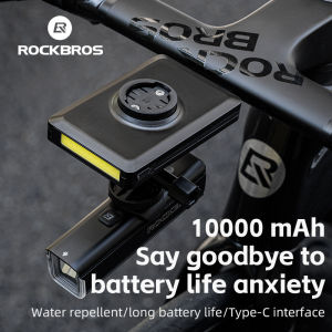ROCKBROS Bike Powerbank Light 5000mAh 10000mAh Type-C Lightning MicroUSB Cycling Lamp Front Light Handlebar Bicycle Headlights