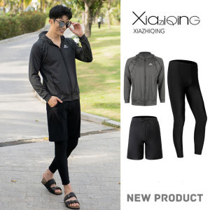 Couple Diving Suit Female Sun Protection for Whole Body Long Sleeves Pants Separates Dive Skin Swimsuit Plus Size Surfing Suit Snorkeling Swimsuit