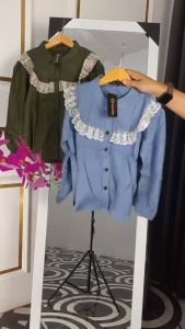 Hem Renda Lengan Panjang Anak Perempuan