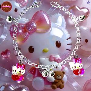 🌈AAbaby Galleries AA560 Original Baby Silver Anklet Bracelet Cute Cartoon 吉蒂 Rantai Tangan/Gelang Bayi