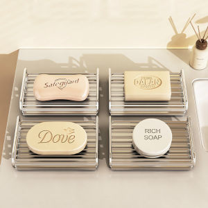 RA 304 Stainless Steel Soap Dish Countertop Draining Soap Holder Rack for Bathroom Sink AR