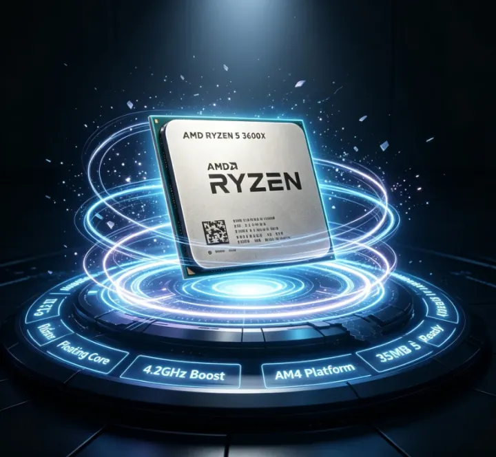 AMD | Mid-range Gaming CPU AMD Ryzen 5 3600 Compatible A520 B450 X570 Motherboards Stable Frame Rate For MOBA FPS Games Without Cooler
