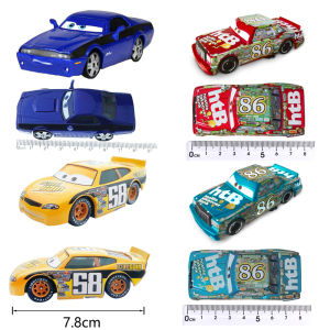 Diney Cars Pixar 1:55 Diecast Vehicle Kids Toys Birthday Gift Anime Action Figure Storm Jackson Lightning McQueen Racing