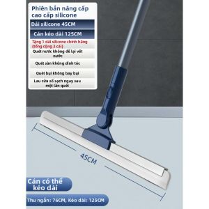 JUANSE | Chổi và Cây Lau Nhà Đa Năng 2-trong-1 với Gạt Nước cho Phòng Tắm và Toilet