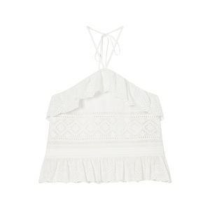 NIHAOKANONG | Áo nữ cổ đục dây nơ hè ngoài trời phong cách casual ôm sát