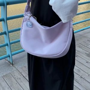 SMTING【🔥มาถึงภายใน 3 วัน】 สไตล์วรรณกรรมและระดับชาติ วัสดุผ้าลูกฟูก สีทึบอเนกประสงค์แบบสบาย ๆ กระเป๋าสะพายข้างผู้หญิง เหมาะสำหรับการจับคู่ในชีวิตประจำวัน