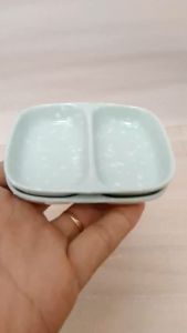 Combo 10 cái chén chấm  đựng tương đựng tiêu chấm 2 ngăn melamine Fataco vân đá ngọc các loại