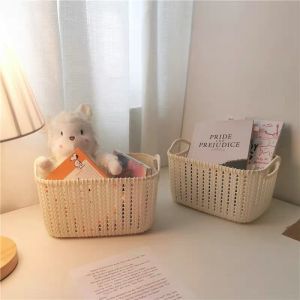 Imitation Rattan Large Storage Basket Laundry Basket Wardrobe Organizer Storage Box