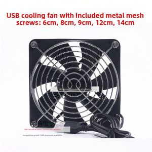 Quiet USB 5V Plastic Fan for Set Top Box Router Cooling 6 8 9 12 14cm Desktop Charging Digital Accessories Computer Peripherals