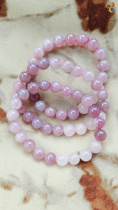 Premium Grade Ombre Madagascar Purple Rose Quartz Bracelet