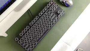 2025 Vết Nứt K550 Bàn phím cơ punk  87 Bàn phím tròn có dây có thể thay thế nóng cho máy tính văn phòng và chơi game bàn phím tiếng Nga