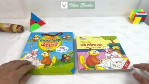 Sách - 10 Quyển Truyện Tranh Kỹ Năng Giao Tiếp Ứng Xử Cho Bé - Song Ngữ Anh Việt ( Có File Âm Thanh )