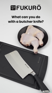 Fukuro Butcher Knife 7" Stainless Steel Knife Chef Series Kitchen Utensils