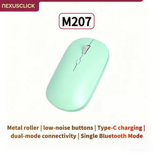 NexusClick Ergonomic Wireless Mouse Rechargeable Silent Click Bluetooth 2.4G Dual Mode Computer Mice for PC iPad Mobile Phone TV