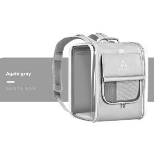 Petseek Large Capacity Portable Cat Bag with Pull Rod Double Shoulder Dog Backpack Breathable Doll Cat for Outdoor Travel