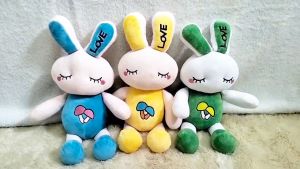 Dreamtoys96 Boneka Kelinci Sit Animal Rabbit Costum Motif Jamur Bordir Ukura M