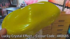 AIKKA AK8685 Mimosa Yellow | Lucky Crystal Series | Automotive 2K Car Paint Motor Body Aerosol Spray Cat Kereta DIY 车漆