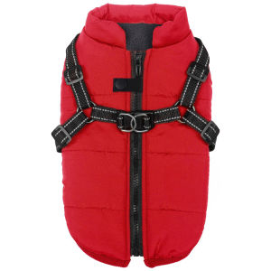 Winter Dog Clothes For Small Large Dogs Warm Big Dog Jacket Waterproof Pet Dog Coat With Harness Chihuahua Bulldog Puppy Costume