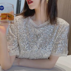 เลื่อมแขนสั้นคอ O ยังยืดสบายๆ สีเบจประดับใหม่ ให้ Emale B403 กลับด้วย ลดความลึก คุณภาพสูง