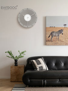 Modern Minimalist Wall Clock EMITDOOG No Drilling Required Luxury Artistic Creative Clock for Living Room Home Decor