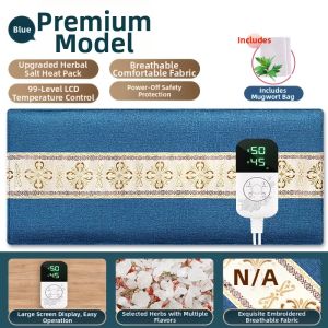 Benbo | Electric Heating Salt Bag Hot Compress Pack for Waist Therapy Coarse Salt Electric Heat Rectangular Shape Home Health Equipment