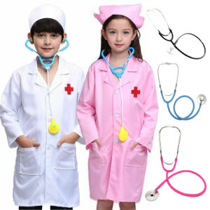 Children Doctor Role Play Costume Fancy Party Wear Medical Clothing Boys Girls Doctor Nurse Uniforms