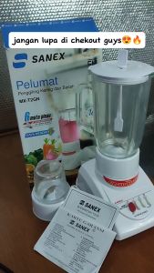 Blender Sanex MX-T2GN/ Blender Kaca / Blender 2 Tabung / Blender 6 mata pisau / Blender Wat Kecil / Blender 3 Kecepatan / Blender Buah / Blender Makanan / Blender Juce / Blender Ori / Blender Kaca Tebal /Alat Pelumat Makanan Dan Minuman/ BlenderKualitas